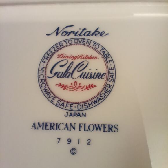 Noritake Gala Cuisine AMERICAN FLOWERS Pattern 14" Oval Serving Platter Japan - Picture 8 of 8